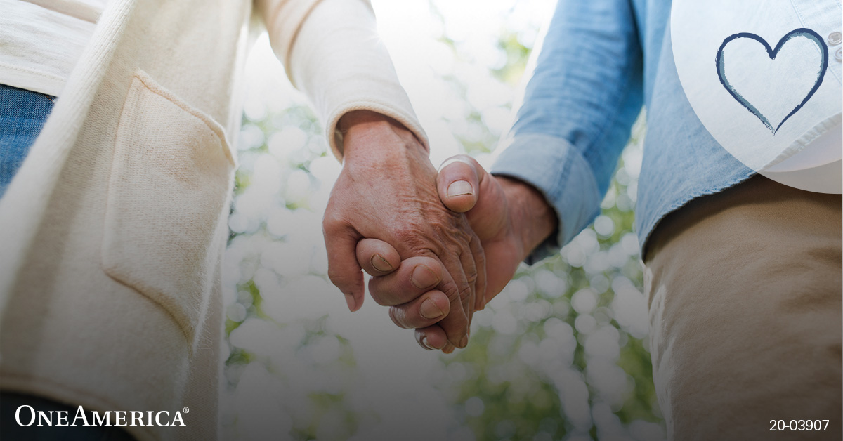 Older woman and man holding hands Older woman and man holding hands